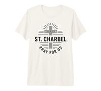 San Charbel Prega per Noi cattolico Santo maronita Maglietta Premium