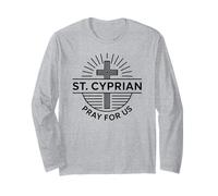 San Cipriano Prega per Noi patrono cattolico Santa devozione Maglia a Manica