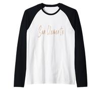 San Clemente California Vintage design elegante Maglia con Maniche Raglan