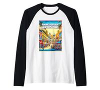 San Cristobal Repubblica Dominicana Viaggio Famiglia Cool Retro City Maglia con Maniche Raglan
