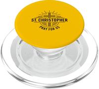 San Cristoforo prega per noi Catholic Cross Travel PopSockets PopGrip per MagSafe