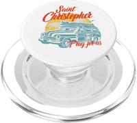 San Cristoforo Surfer tizio Surf Uomini Spiaggia Cattolico PopSockets PopGrip per MagSafe