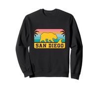 San Diego California Bear Surf Surf Retro Travel Felpa
