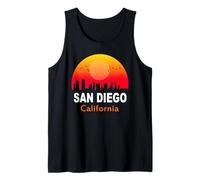 San Diego California State USA Vintage Sunset Retro City Canotta