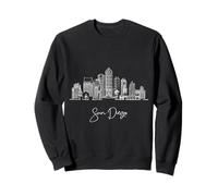 san diego, skyline californiana, Stati Uniti, viaggiare, souvenir, paesaggio Felpa