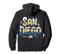 San Diego USA Nautica Costiera Città Viaggio Felpa con Cappuccio