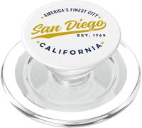 San Diego Vintage La città più bella d'America California Blue PopSockets PopGrip per MagSafe