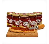 SAN DONATO - Spilinga 'Nduja di Spilinga, Salume Spalmabile Piccante, 180g x 5 Vasetti, 60% Carne Suina e 34% Peperoncino Calabrese, Senza Glutine, Senza Conservanti