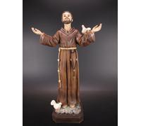 San Francesco 30 cm poli figura religione figura decorativa con colombe