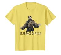 San Francesco Cattolico San Francesco d'Assisi Maglietta, Bambini, Limone, 12 Anni