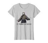 San Francesco Cattolico San Francesco d'Assisi Maglietta, Donna, Argento, L