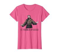 San Francesco Cattolico San Francesco d'Assisi Maglietta, Donna, Rosa mélange, XL