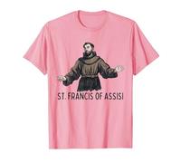San Francesco Cattolico San Francesco d'Assisi Maglietta, Uomo, Rosa, S