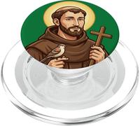 San Francesco d'Assisi Patrono Uccelli Animali Cattolico San PopSockets PopGrip per MagSafe