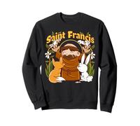 San Francesco d'Assisi Santo Patrono degli Animali Cattolici Bambini Felpa