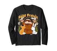 San Francesco d'Assisi Santo Patrono degli Animali Cattolici Bambini Maglia a Manica