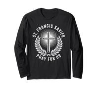 San Francesco Saverio Prega per Noi Preghiera Cristiana Cattolica Maglia a Manica