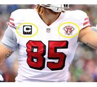 San Francisco 49ers George Kittle Te 4- ⭐⭐⭐⭐ Stella Nero Captain Toppa + 75-YEAR