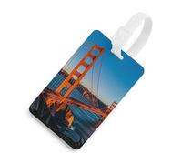 San Francisco Bay Bridge etichette per bagagli nome ID etichetta privacy cover facile identificazione, sicuro ed elegante per uomini e donne valigie borse zaino bianco stile