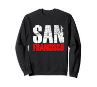San Francisco California Graphic Map T-Shirt, San Francisco Felpa