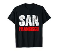 San Francisco California Graphic Map T-shirt, San Francisco Maglietta