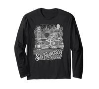 San Francisco, California, SF, Baia, Area, Orizzonte, e, Maglia a Manica