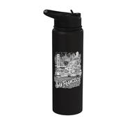 san francisco, california, sf, baia, area, orizzonte, e, Stainless Steel Insulated Water Bottle