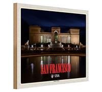 San Francisco | Legion of Honor | USA | Targa in legno | 40 cm x 30 cm