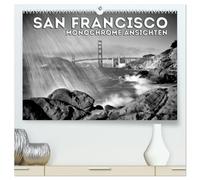 SAN FRANCISCO Monochrome Ansichten (hochwertiger Premium Wandkalender 2026 DIN A2 quer), Kunstdruck in Hochglanz: Klassische Highlights