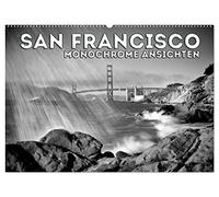 SAN FRANCISCO Monochrome Ansichten (Wandkalender 2026 DIN A2 quer), CALVENDO Monatskalender: Klassische Highlights