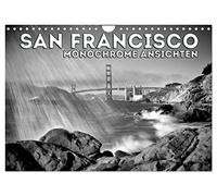 SAN FRANCISCO Monochrome Ansichten (Wandkalender 2026 DIN A4 quer), CALVENDO Monatskalender: Klassische Highlights