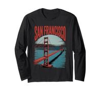 San Francisco Ponte Scritta Arte Maglia a Manica