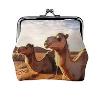 San Francisco Portamonete Stampato Per Le Donne Portafoglio Borsa Del Raccoglitore Dell'unità di elaborazione Del Sacchetto Del Cambiamento Del, Cammelli Resto Deserto, Taglia unica, Vintage