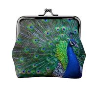 San Francisco Portamonete Stampato Per Le Donne Portafoglio Borsa Del Raccoglitore Dell'unità di elaborazione Del Sacchetto Del Cambiamento Del, Bellissimo pavone., Taglia unica, Vintage