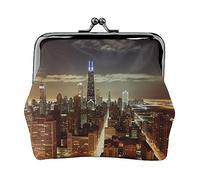 San Francisco Portamonete Stampato Per Le Donne Portafoglio Borsa Del Raccoglitore Dell'unità di elaborazione Del Sacchetto Del Cambiamento Del, Chicago City, Taglia unica, Vintage
