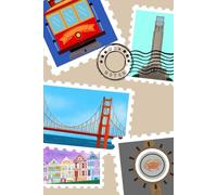 San Francisco Postage Travel themed notebook 6x9
