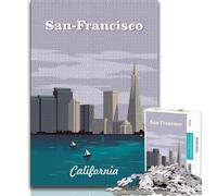 San Francisco POSTER ART Puzzle per adolescenti, aiuta il cervello ad allenare giocattoli avvincenti per coltivare la pazienza Un'opera d'arte 50x75cm