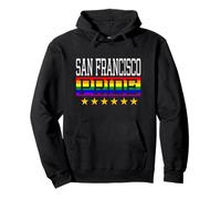 San Francisco Pride Gay Lesbiche Queer LGBT Bandiera Arcobaleno Felpa con Cappuccio