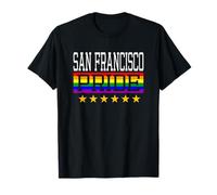 San Francisco Pride Gay Lesbiche Queer LGBT Bandiera Arcobaleno Maglietta