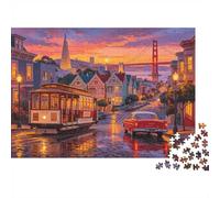 San Francisco Puzzle 1000 pezzi Materiale riciclato Golden Gate Bridge Puzzles for Elderly Alleviare la demenza senile Divertente Family Game Activity Casa 38x26cm/1000pcs