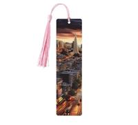 San Francisco Segnalibri con nappe, segnalibro in legno per donne e uomini, fatto a mano, per gli amanti dei libri, segnapagine di lettura, etichette in legno, ornamenti, regalo di compleanno per
