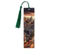 San Francisco Segnalibri con nappe, segnalibro in legno per donne e uomini, fatto a mano, per gli amanti dei libri, segnapagine di lettura, etichette in legno, ornamenti, regalo di compleanno per
