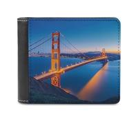 San Francisco The Bridge - Portafoglio da uomo in pelle con porta carte di credito