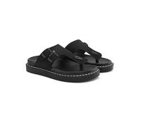 San Frissco Sandali da uomo con punta rotonda, vestibilità perfetta per l'estate e la pioggia, antiscivolo, con plantare in poliuretano facile da camminare, Chappal, galleggianti, Nero , 39.5 EU