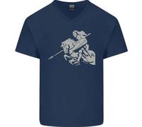 San Giorgio A Cavallo Giorno Di San Giorgio Maglietta In Cotone A V Per Uomo