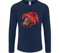 San Giorgio Che Uccide Un Drago Uomo Manica Lunga T-Shirt