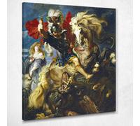 San Giorgio Combatte Il Drago Peter Paul Rubens, ppr175 quadro stampato su tela