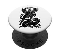 San Giorgio e il Drago - Santo cattolico ortodosso PopSockets PopGrip Adesivo