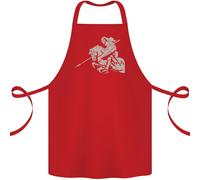 San Giorgio su Un Cavallo st Georges Giorno Cotone Grembiule 100% Biologico