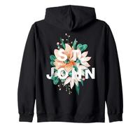 San Giovanni Disegno Floreale St John USVI Fiore Felpa con Cappuccio